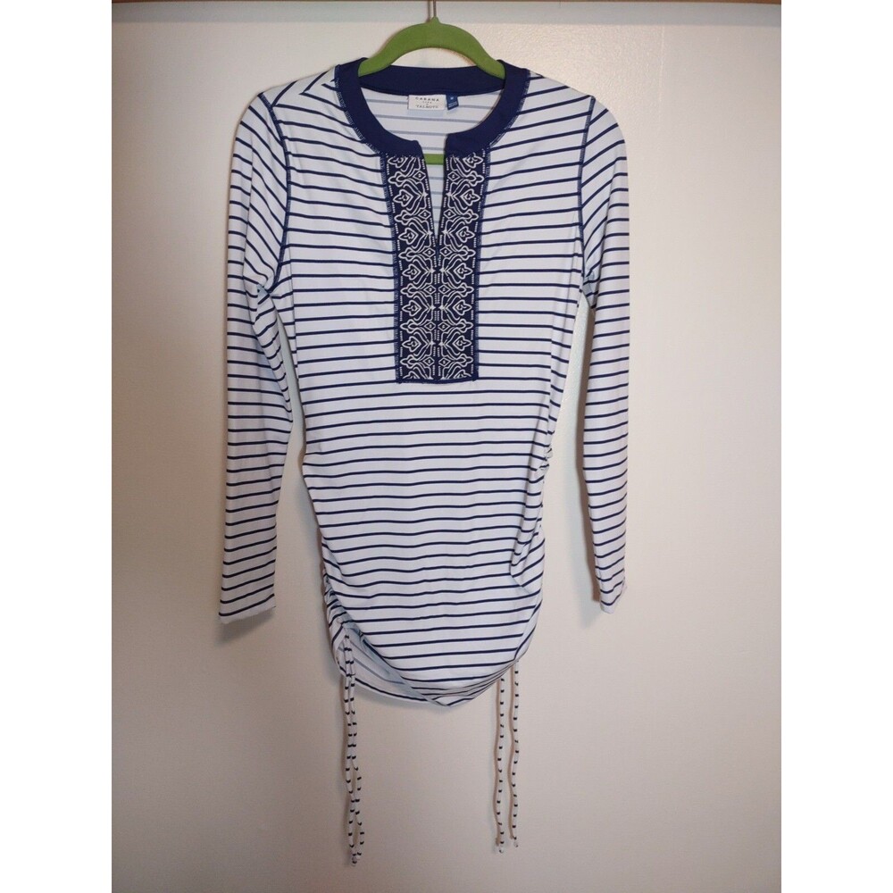 Cabana Life Women's M Swim Cover Blue White Stretch